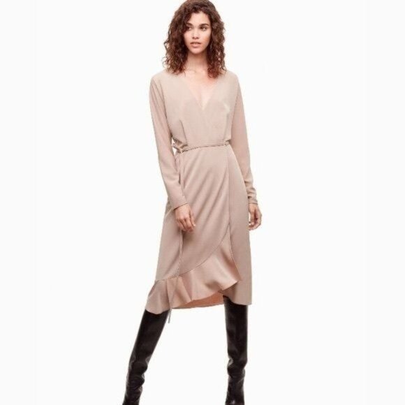 NWOT Aritzia Wilfred Josie Wrap Dress - Picture 1 of 6